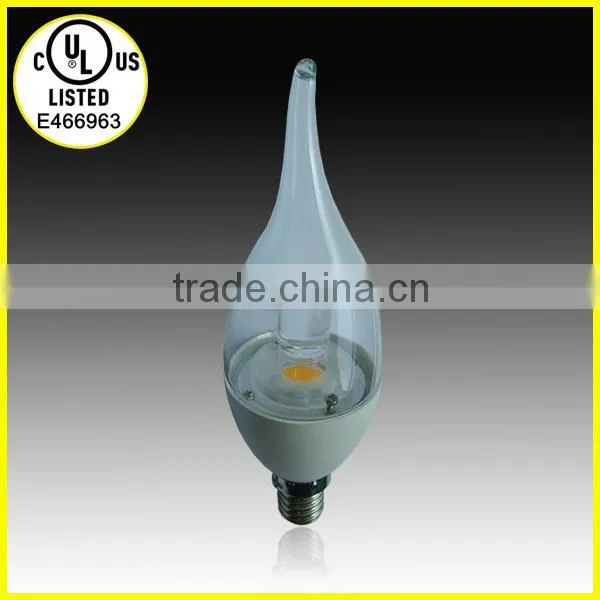 Candle Shape 3W 5W 360D COB Led Candle Light,E12 E26 Base Led Candle Bulb