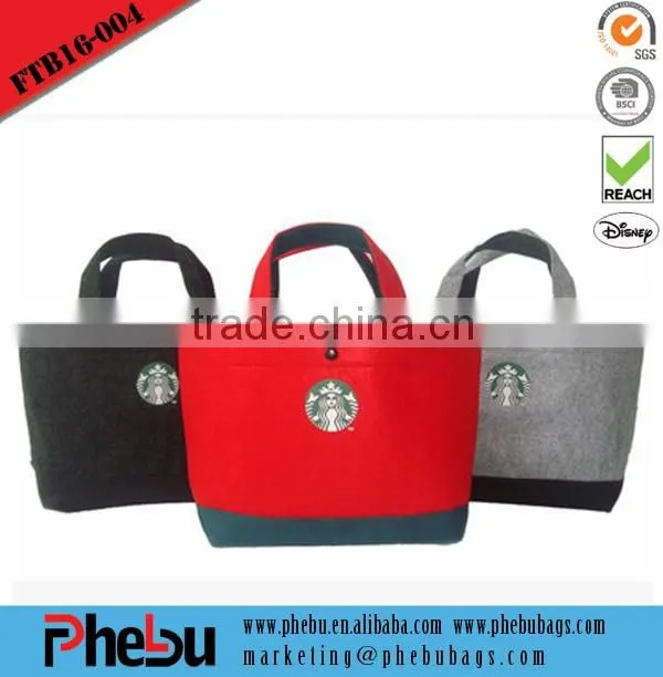 Picnic lunch felt bag,felt gift bag(FTB16-001)