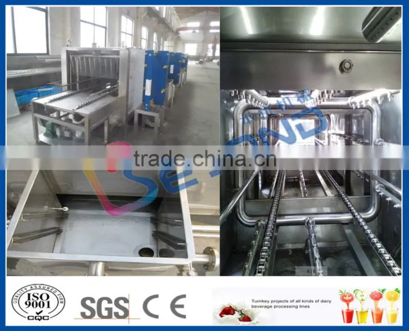 Steam plastic crate washer