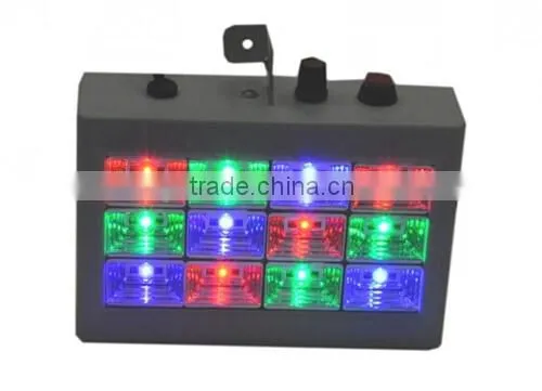 12pcs*1W R/G/B/RGB Plastic housing LED disco party Strobe Light