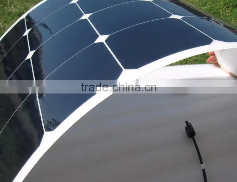 Sunpower cell camping,boat,caravan use 100w flexible solar panel