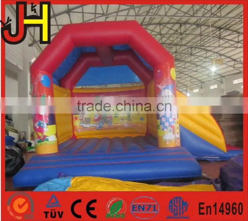 Commercial party bouncers with clown theme inflatable toy cartoon bouncy castle inflatable slide