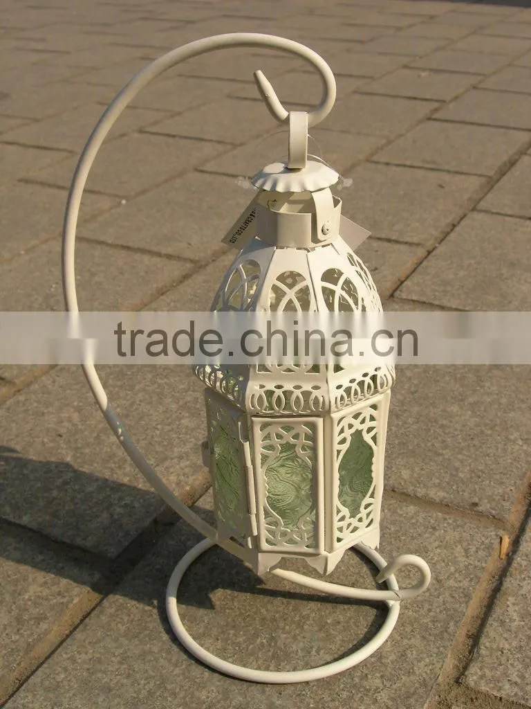 outdoor hanging antique vintage white lantern for candle