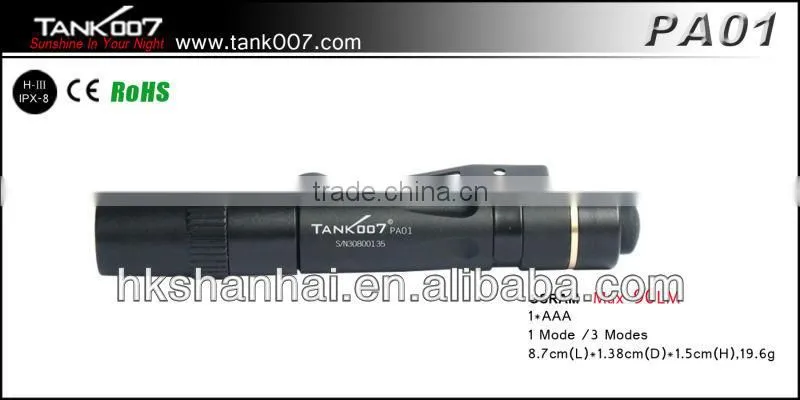 TANK007 PA01 penlight/caplamp