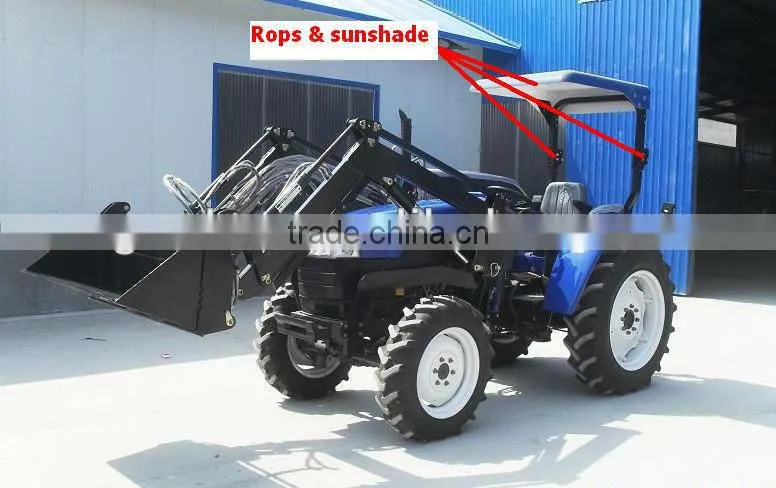 50HP tractor with 4in1 front end loader, log grab, teeth and mesh on the bucket