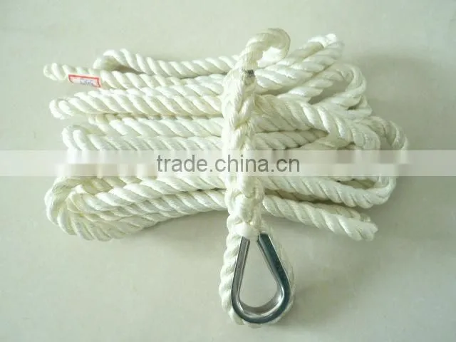 Good strength lifting rope with a loop