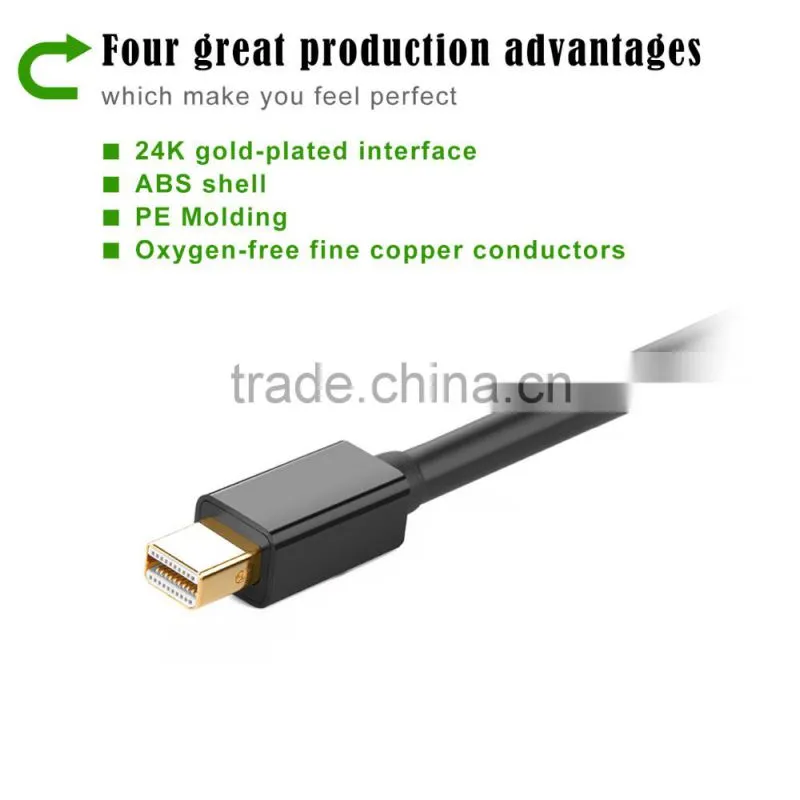 VOXLINK Mini DisplayPort turn VGA / Audio / HDMI 4K 3in1 adapter cable black