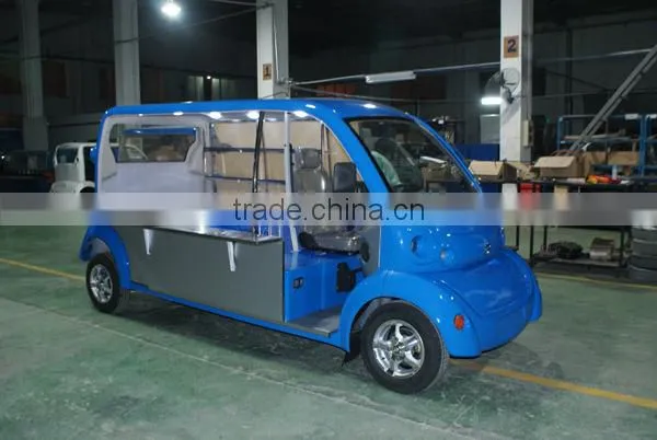 48V4.2KW 2 seats electric mobile street food vending cart beverage vending cart for sale