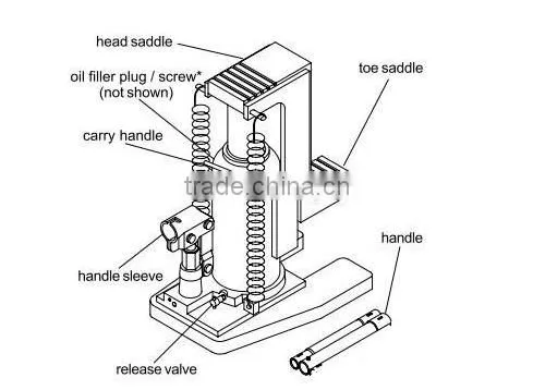 50 ton mechanical hydraulic toe jacks