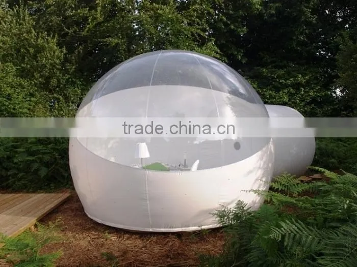 Half Clear Inflatable Bubble Tent Outdoor Inflatable Lawn Tent Dia. 4m Dome Tent