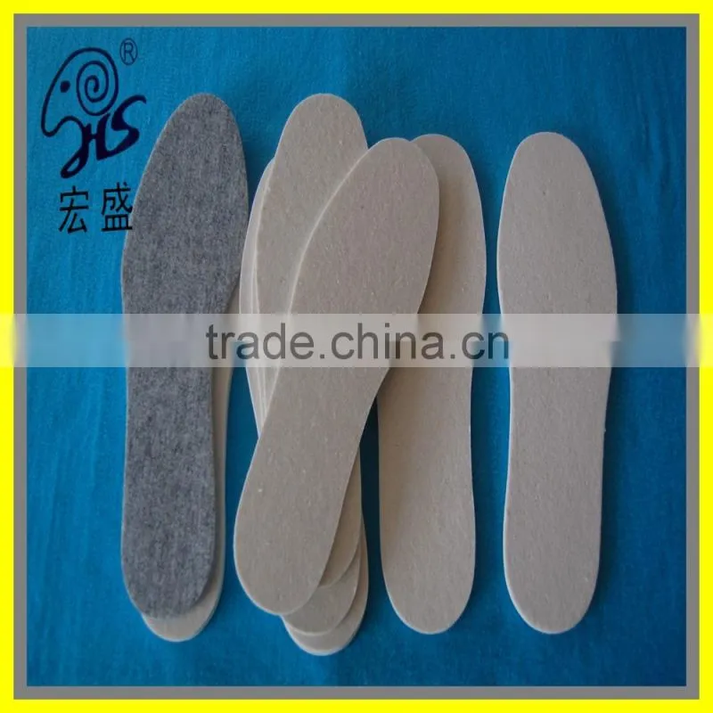 Winter wool felt insoles for keep warm