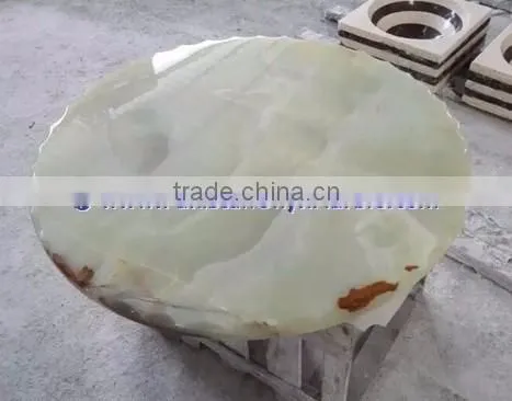 EXPORTER OF LIGHT GREEN ONYX TABLE TOPS COLLECTION