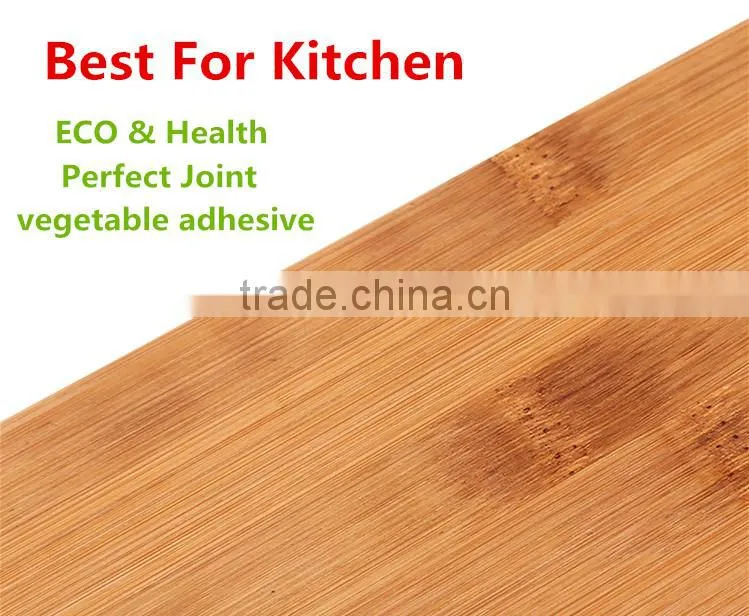 Natural Bamboo Cutting Board with Silicone Edges
