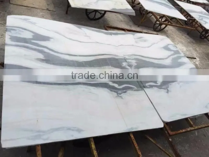 panda white marble stone for table top