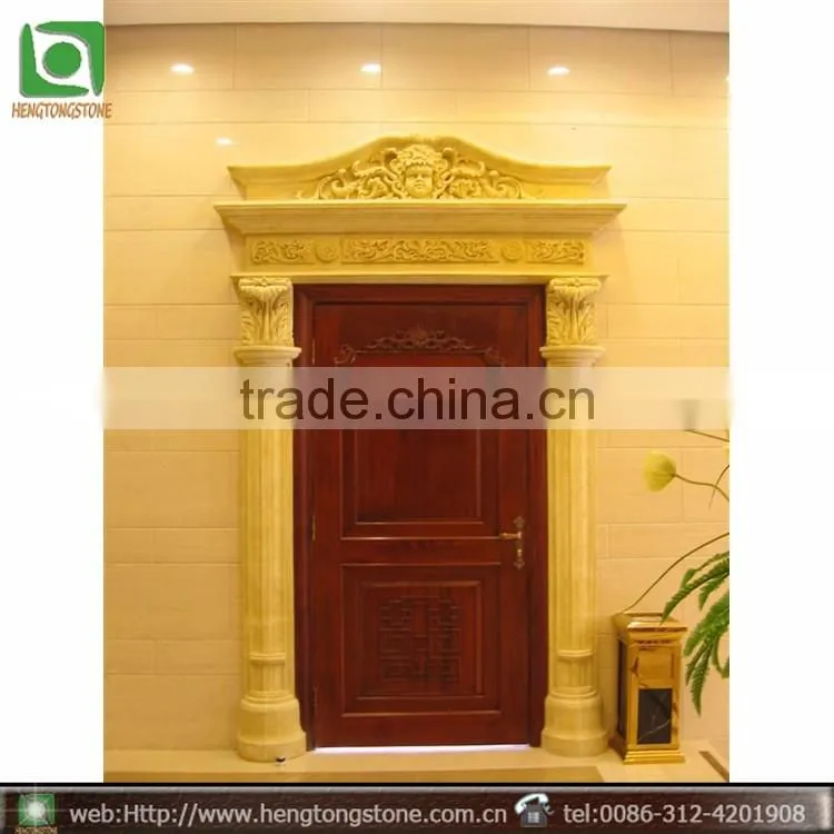 Nature Carved White Stone Door Frame