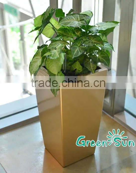 plastic rectangular flowerpot, planter, square, glossy or matte