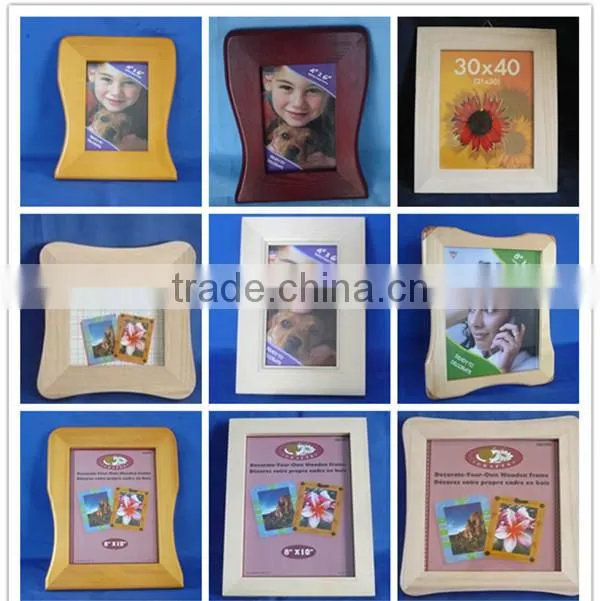 Handmade unfinished fish shaped decorative wooden craft photo frame