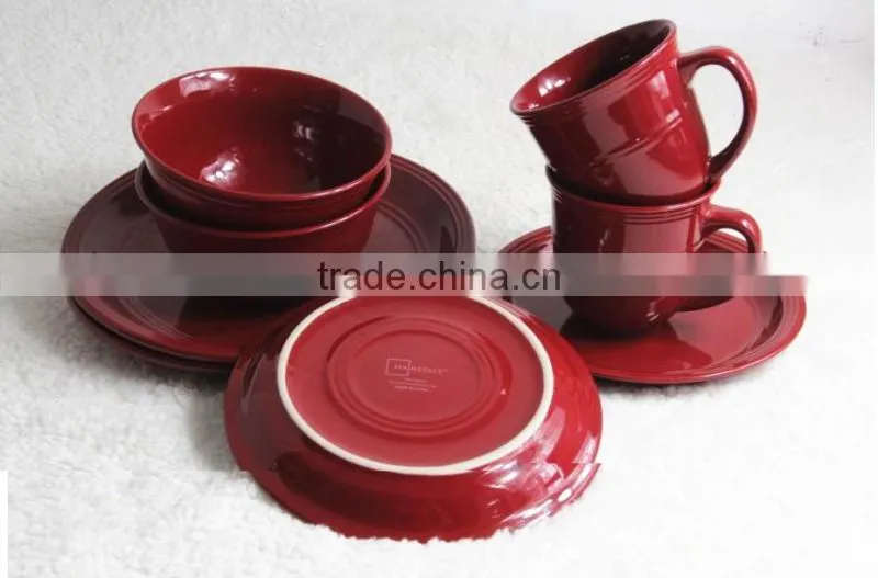 Stock 16pcs stoneware dinner set
