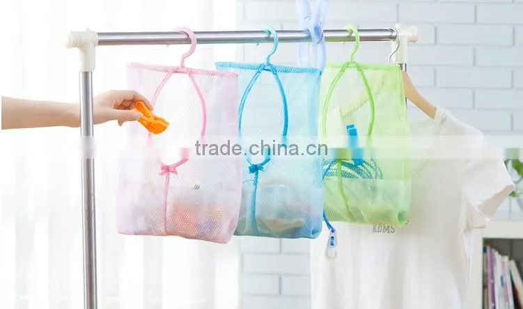 Wholesale Stock Small Order Hanging Convenient Classify Mesh Storage Bag