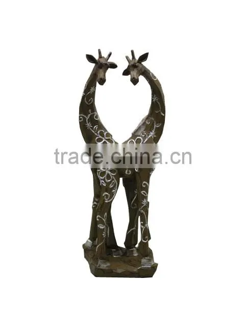 popular polyresin items decorative giraffe resin giraffe figurine