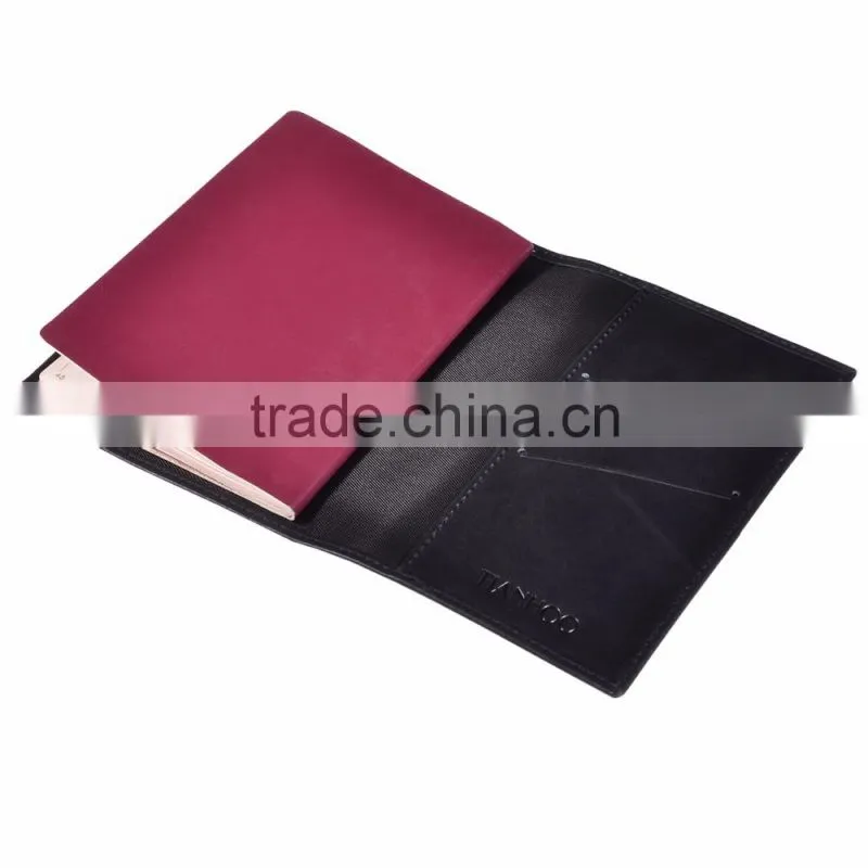 Best brand good quality genuine leather RFID blcoking travel passport cover