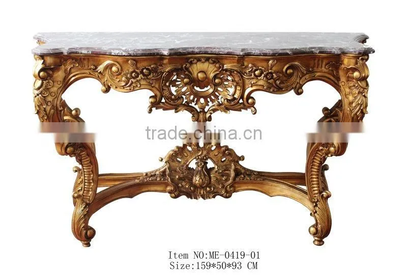 Luxury console table with frame mirror for living room decor