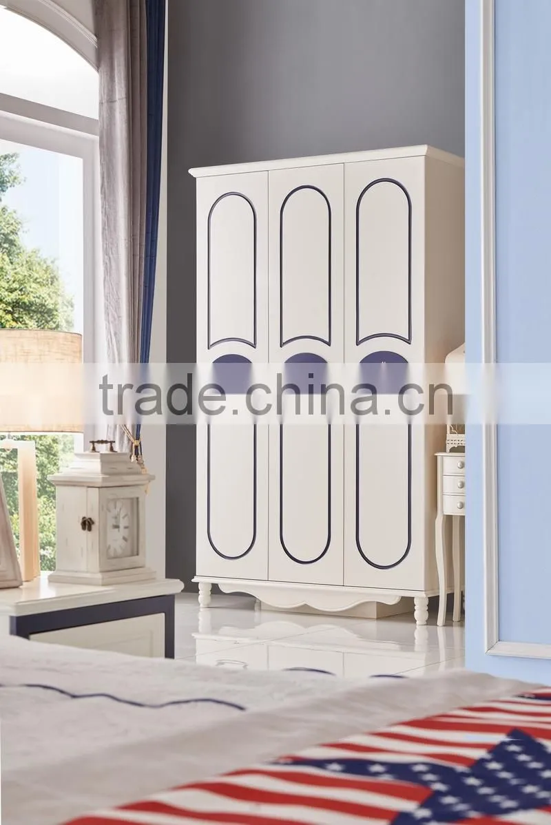 MJ665 2016 new luxury colorful white bedroom set wooden children kids teenager bedroom set
