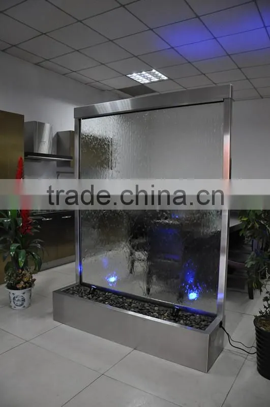 Exterior glass wall indoor waterfalls for homes artificial waterfalls