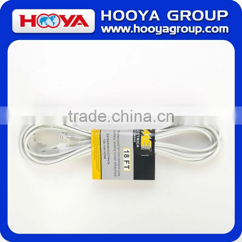 Indoor 110V UL male to female flat extension cord