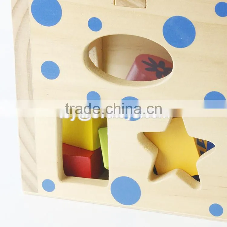 Best children coordinating eye and hand wooden educational toys funny shape blocks kids wooden educational toys W12D067