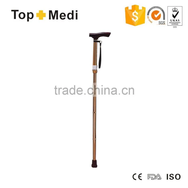 Topmedi hot sales aluminum foldable walking stick