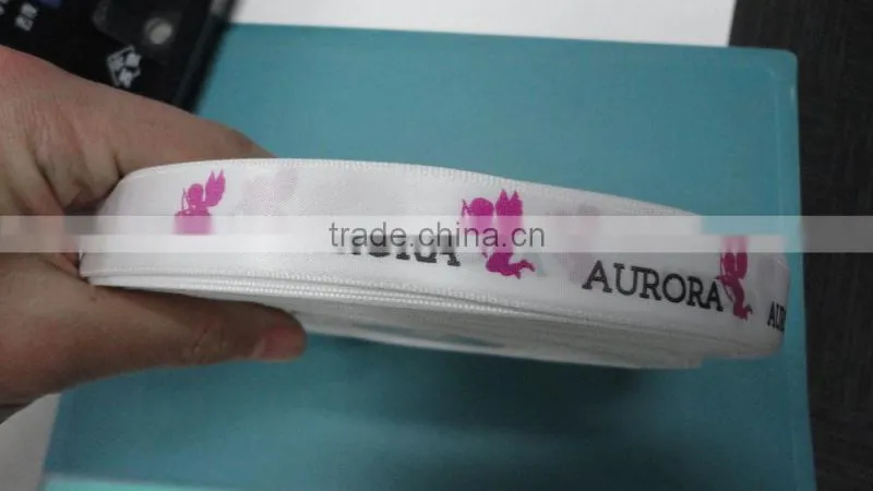 wholesale 100% polyester hot stamping satin printed ribbon tapes