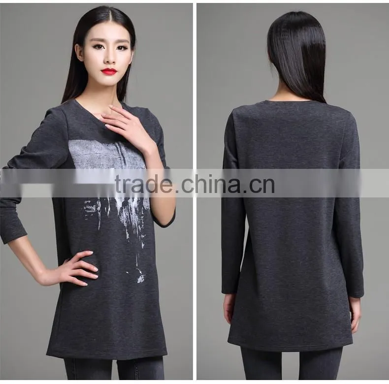 Custom beautiful girl printed long sleeve t shirt