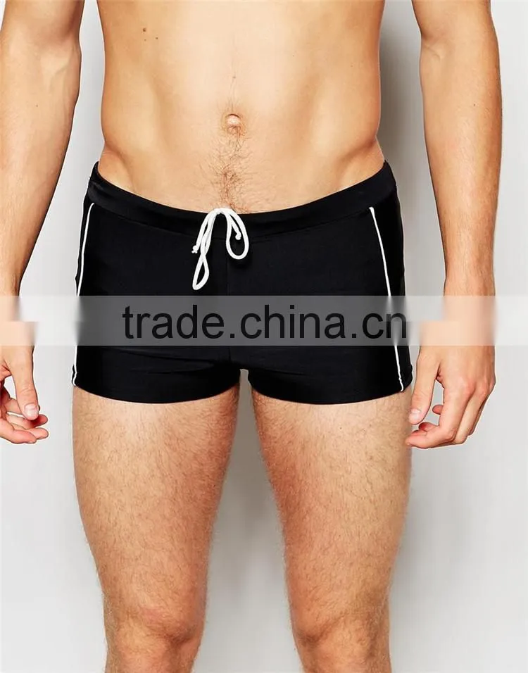 Wholesale Mens Super Short Hipster Swim Shorts In Black