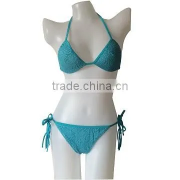 Top quality purple shivering printing sexy women bikini swimwear
