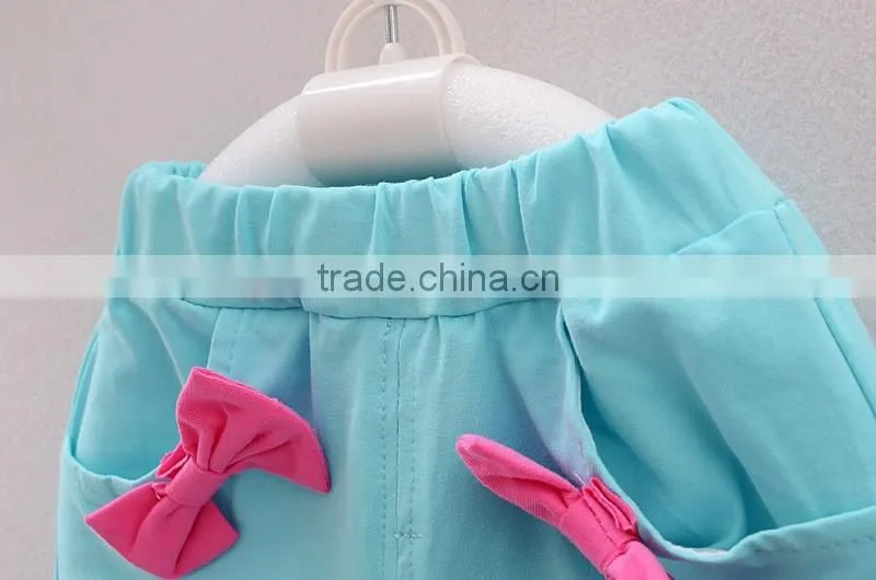 Cotton sleeveless vest girl shorts suit