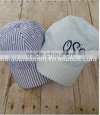 Hot sale personalised fashionable Seersucker Baseball Cap