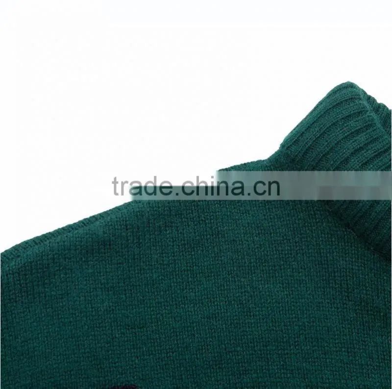2017 new style Geometric design women green color pullover sweater