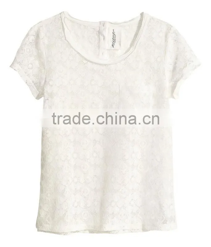 Ladies Short Sleeve Lace Top
