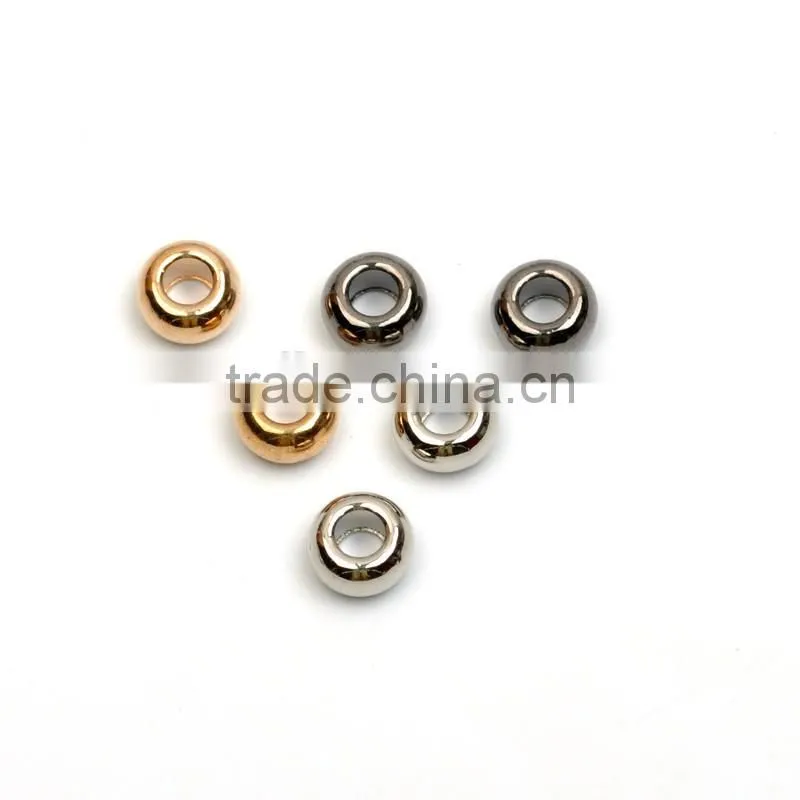 Metal zinc alloy bell stoppers round cord ends beads bells lock shinny nickle, black, gold BELL-012