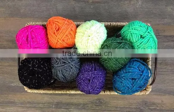 Charmkey special acrylic crochet yarn reflectedyarn for knitting fancy patterns