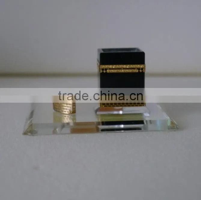 High Quality 24k Gold Plated Crystal Kaaba Model For Islamic Crafts
