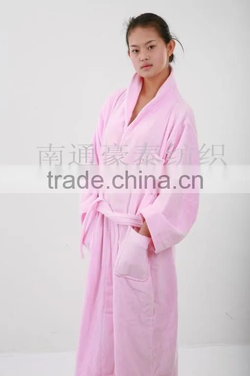 China manufacture high quality 100% cotton comfortable unisex hotel waffle bathrobe