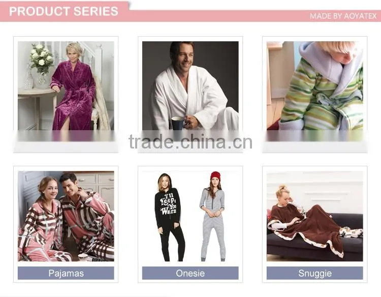 Hot selling minky collar soft flannel fleece long bathrobe gown