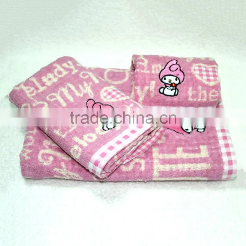 100 % Cotton Red Color Yarn Dyed Terry Face Towels