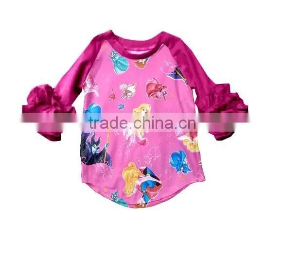 2017 easter Raglan kids shirt for baby girls icing sleeve t shirt 3/4 sleeve buny pattern spring fall t-shirt