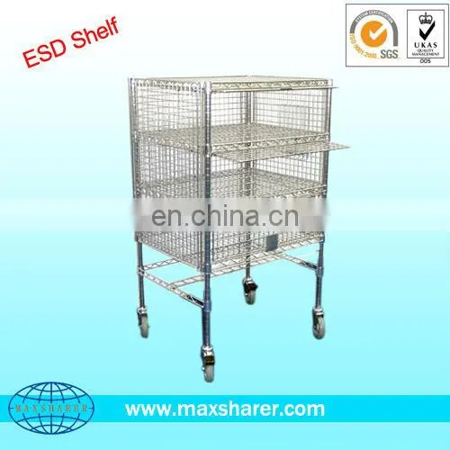 metal wire basket carts with 4 wheels