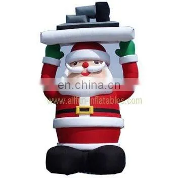 Giant christmas event use inflatable santa clause with gift