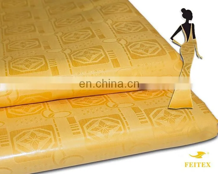 Best Selling African Jacquard Cotton Textile Fabric New Damask Bazin Wedding Party