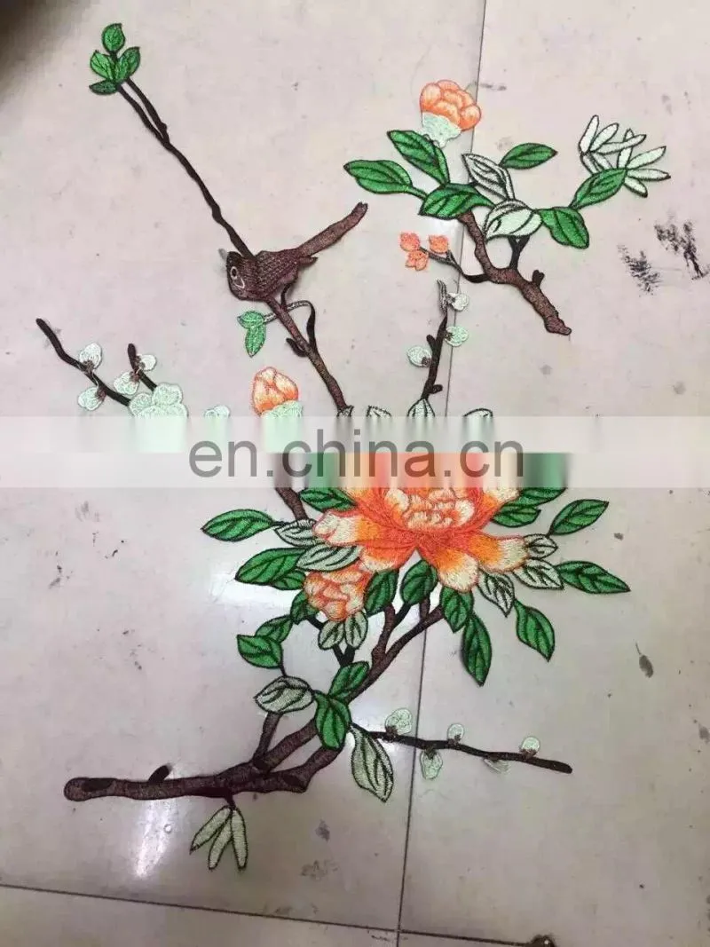wholesale collars in stock embroidery designs flower neck lace polyester neck design in pair collar lace